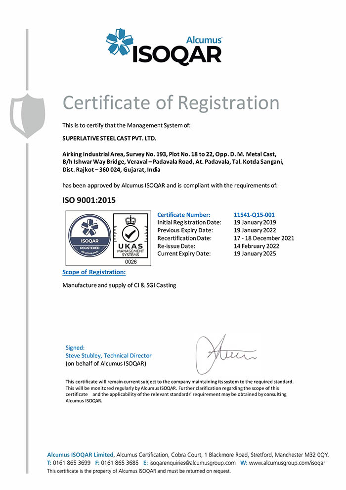 Certificates – SUPERLATIVE STEEL CAST PVT. LTD.